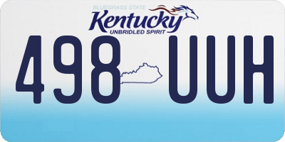 KY license plate 498UUH