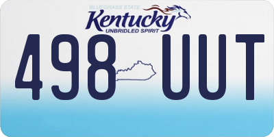 KY license plate 498UUT