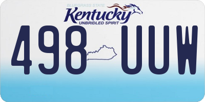 KY license plate 498UUW