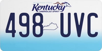 KY license plate 498UVC