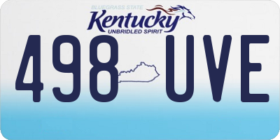 KY license plate 498UVE