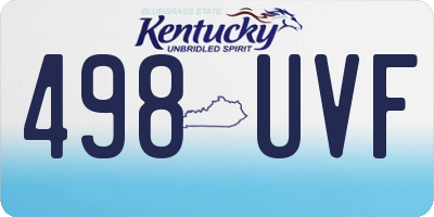 KY license plate 498UVF