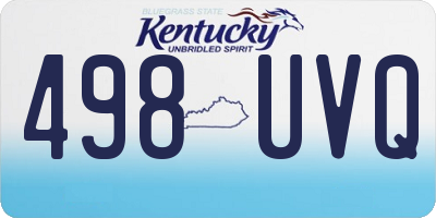 KY license plate 498UVQ