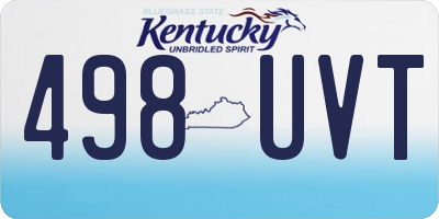 KY license plate 498UVT