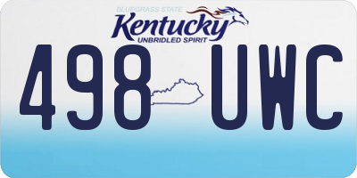 KY license plate 498UWC