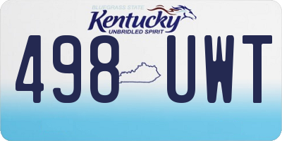 KY license plate 498UWT