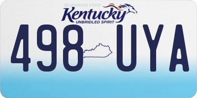 KY license plate 498UYA