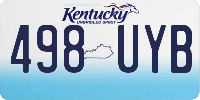 KY license plate 498UYB