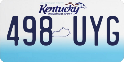 KY license plate 498UYG