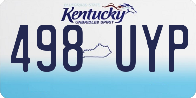KY license plate 498UYP
