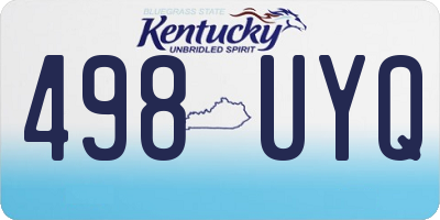 KY license plate 498UYQ