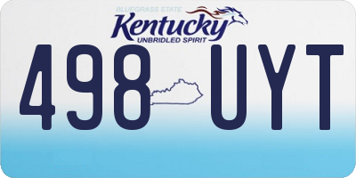 KY license plate 498UYT