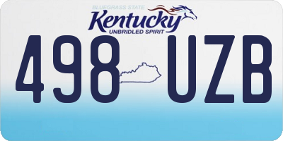 KY license plate 498UZB