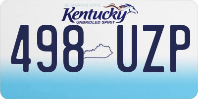 KY license plate 498UZP