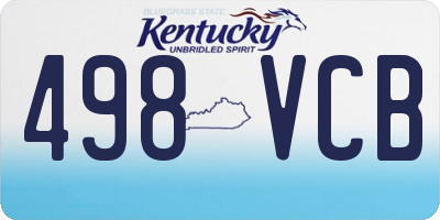 KY license plate 498VCB