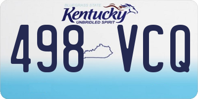 KY license plate 498VCQ