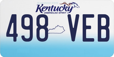 KY license plate 498VEB