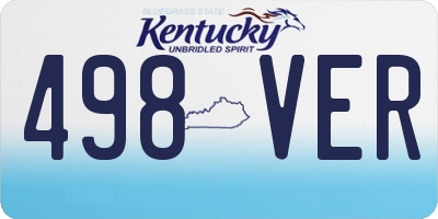 KY license plate 498VER