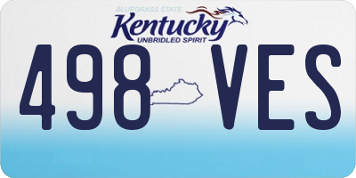 KY license plate 498VES