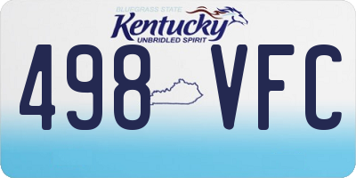 KY license plate 498VFC