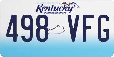 KY license plate 498VFG