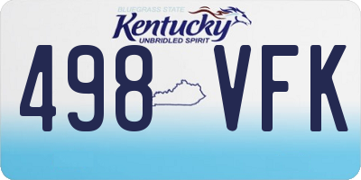 KY license plate 498VFK