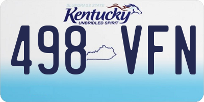 KY license plate 498VFN
