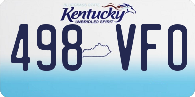 KY license plate 498VFO