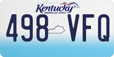 KY license plate 498VFQ
