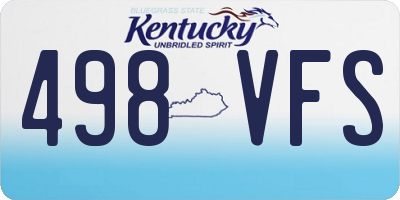 KY license plate 498VFS