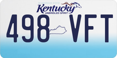 KY license plate 498VFT