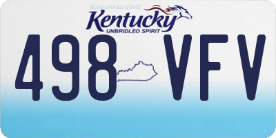 KY license plate 498VFV
