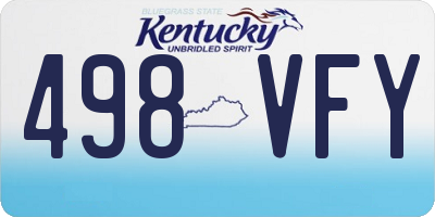 KY license plate 498VFY