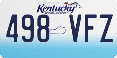 KY license plate 498VFZ