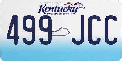 KY license plate 499JCC