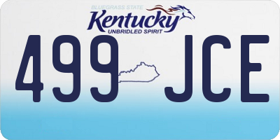 KY license plate 499JCE