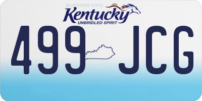 KY license plate 499JCG