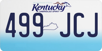 KY license plate 499JCJ