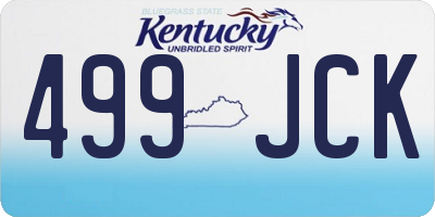 KY license plate 499JCK