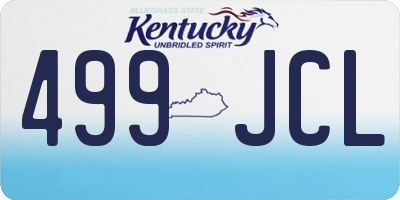 KY license plate 499JCL