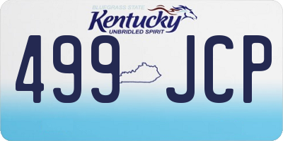 KY license plate 499JCP