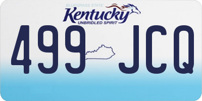 KY license plate 499JCQ