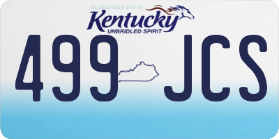 KY license plate 499JCS