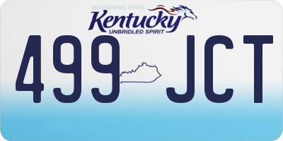 KY license plate 499JCT