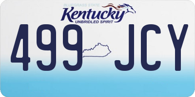 KY license plate 499JCY