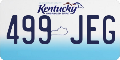 KY license plate 499JEG