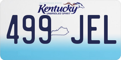 KY license plate 499JEL