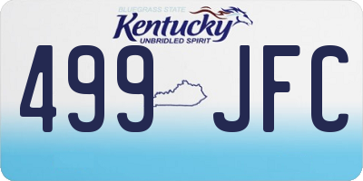 KY license plate 499JFC