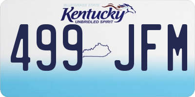 KY license plate 499JFM