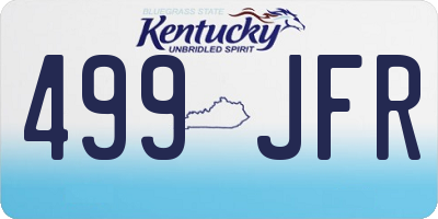 KY license plate 499JFR